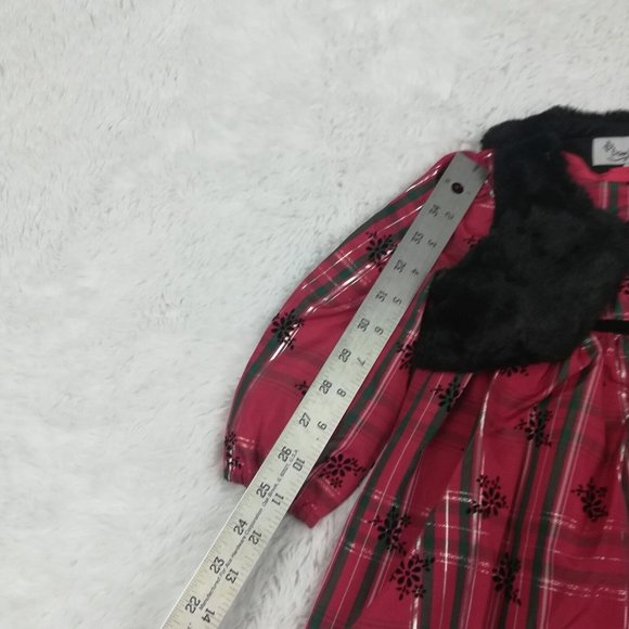 Pippa and Julie Girls Dress Christmas Plaid Red Green Vest Size 2T‎ New - Picture 4 of 10